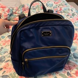 Kate Spade Laptop Backpack - Navy & Gold